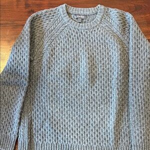 Bonobos Men's Heather Gray Cable Crewneck Sweater